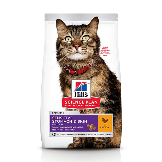 7 kg / 10 kg / 15 kg Hill's Science Plan till extra pris! - Adult Sensitive Stomach & Skin Chicken (7 kg)