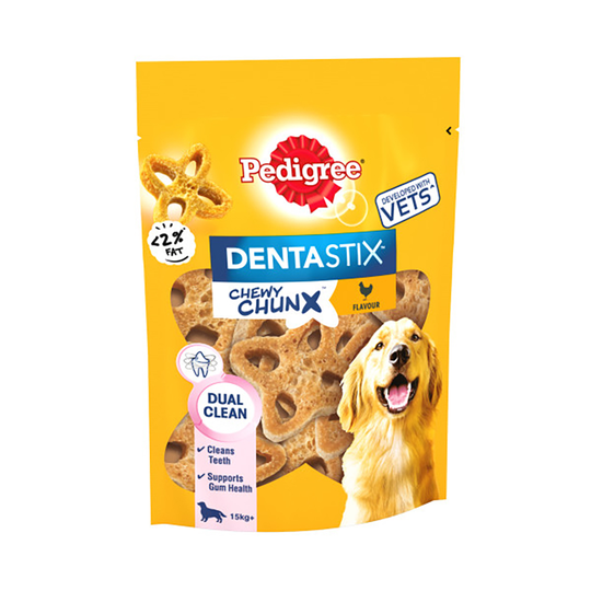 Pedigree Dentastix Chewy Chunx - Ekonomipack: Maxi med kyckling 5 x 68 g (för medelstora/stora hundar)