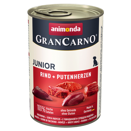 Animonda GranCarno Original Junior 6 x 400 g - Nötkött & kalkonhjärta