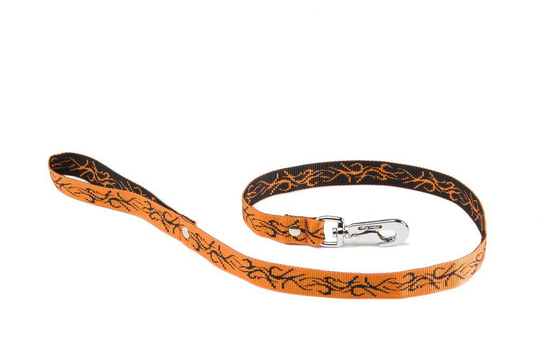 Alter Ego Tribal Nylonkoppel 100 cm - Orange / Svart (L)