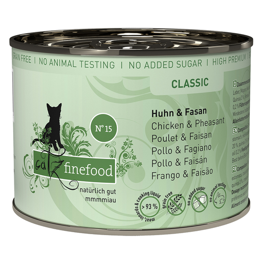 Ekonomipack: catz finefood på burk 24 x 200 g - Kyckling & fasan