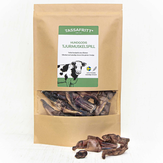 Svenskt Hundgodis Tjurmuskelspill - 100 g
