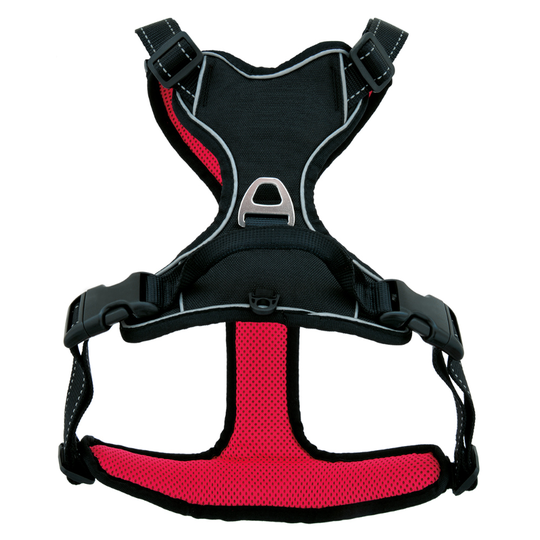 Pawz & Pepper Strong Harness - röd/svart - Stl. S: bröstomfång 46 - 56 cm