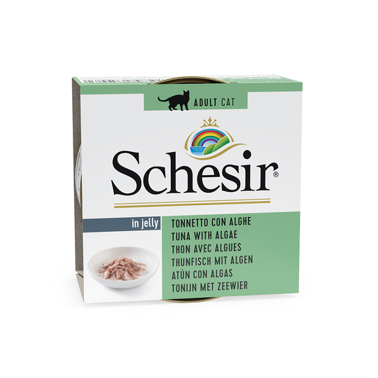 Ekonomipack: Schesir gelé 48 x 85 g - Tonfisk & alger