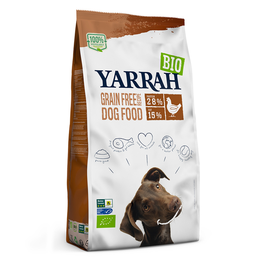 Yarrah Organic Grain Free med ekologisk kyckling - 10 kg