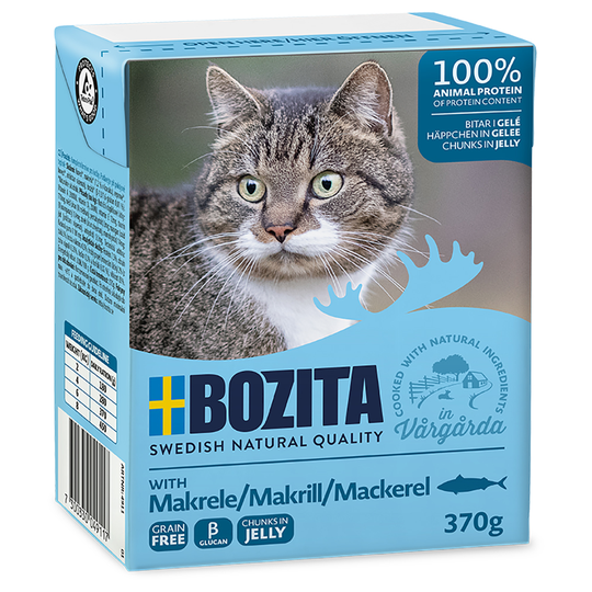 Ekonomipack: 24 x 370 g Bozita bitar i gelé Makrill