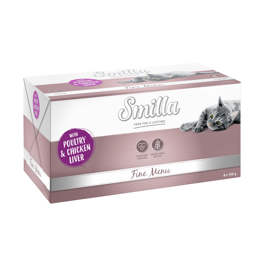 Smilla Fine Menu 8 x 100 g Fjäderfä & kycklinglever
