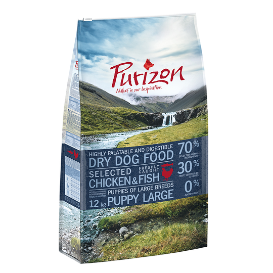 Ekonomipack: Purizon hundfoder 2 x 12 kg - Puppy Large Chicken & Fish (2 x 12 kg)
