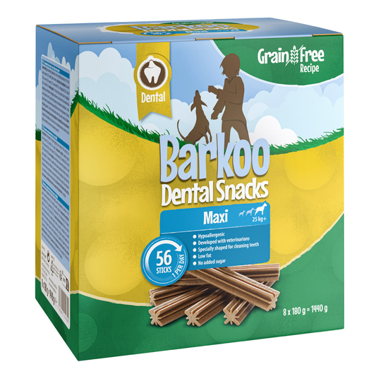 112 Barkoo Dental Snacks Grain Free till sparpris! - Stora hundar 112 st (2,88 kg)
