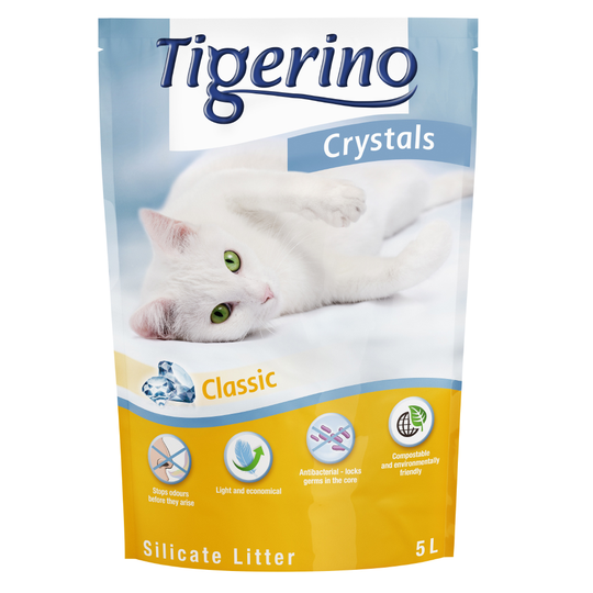 Ekonomipack: 6 x 5 l Tigerino Crystals kattsand - Classic 6 x 5 l