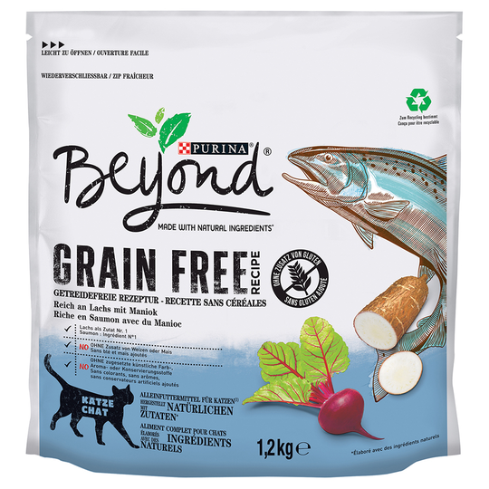 Purina Beyond Grain Free Salmon - Ekonomipack: 4 x 1,2 kg