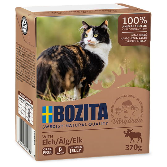 Ekonomipack: 24 x 370 g Bozita bitar i gelé Älg