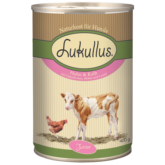 Lukullus Junior Kyckling & kalv - 6 x 400 g