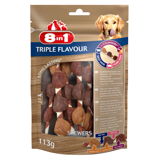 8in1 Triple Flavour Skewers - 113 g (6 st)
