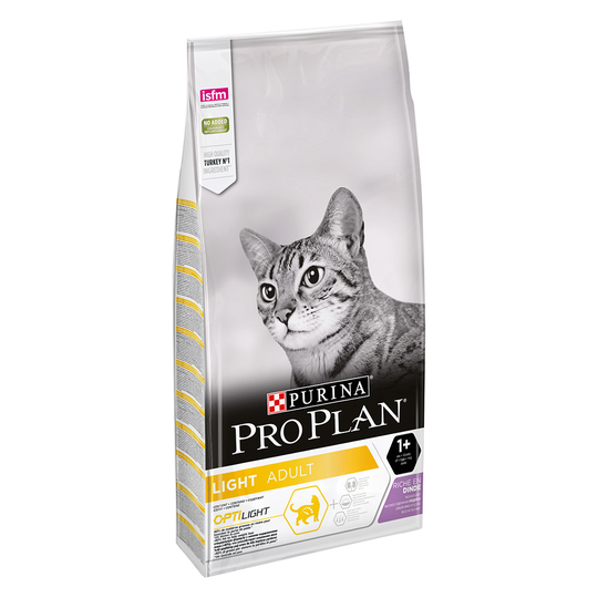 9 + 1 kg på köpet! 10 kg Pro Plan torrfoder för katt - Adult Light Turkey