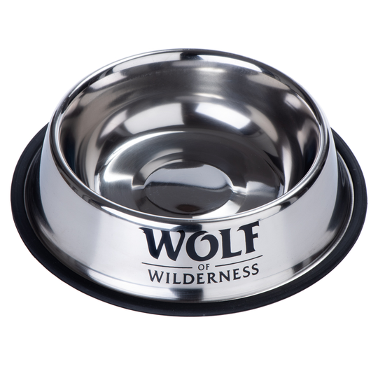 Wolf of Wilderness halksäker rostfri hundskål - 850 ml, Ø 23 cm