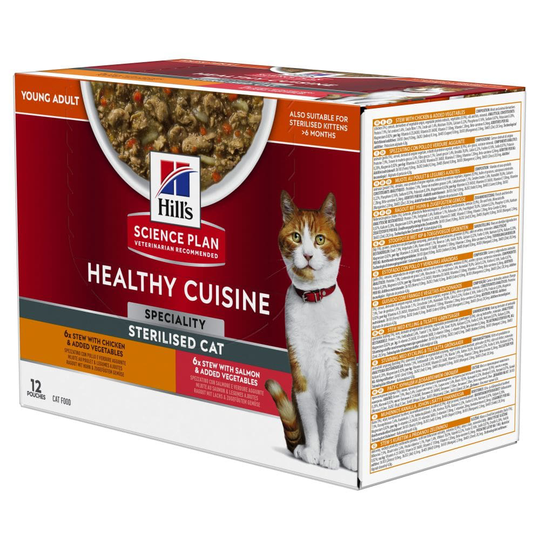 Hill's Science Plan Healthy Cuisine Adult Sterilised with Chicken & Salmon - 24 x 80 g