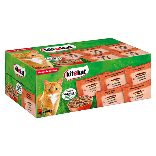 Ekonomipack: Kitekat portionspåsar 96 x 100 g - Mix i sås