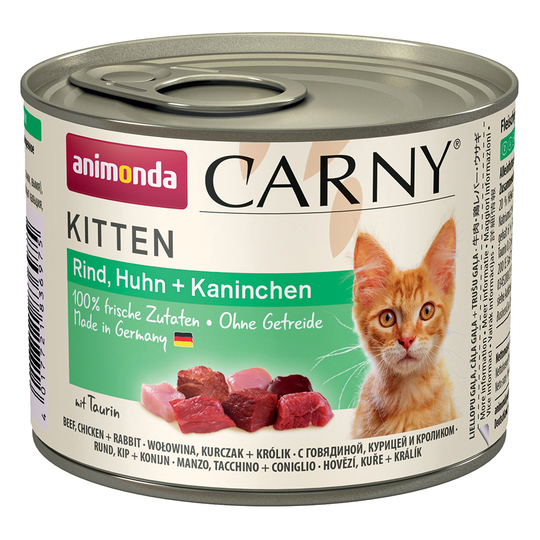Animonda Carny Kitten 12 x 200 g Nötkött, kyckling & kanin