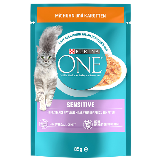 Purina One Sensitive - 13 x 85 g Kyckling & morötter