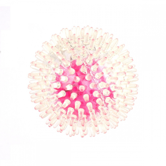 Little&Bigger TPR Spikboll LED Rosa 8 cm