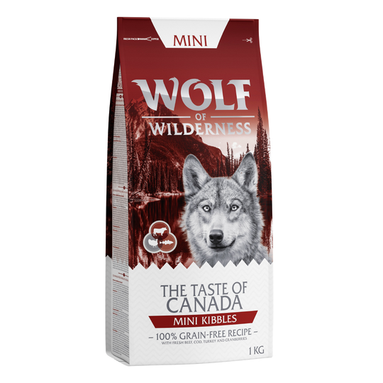 Wolf of Wilderness - The Taste Of - Mini Kibbles - Canada 5 kg (nötkött, kalkon, torsk)