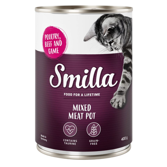 Sparpris! Smilla Pot 6 x 400 g - Mixed Meat Pot Höns, nötkött & vilt