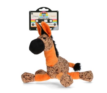 Retrodog Donkey Hundleksak Orange (S - 20 x 25 cm)