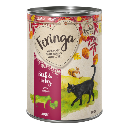 Limited Edition: Feringa Classic Meat Höstmeny Nötkött & kalkon med pumpa 6 x 400 g