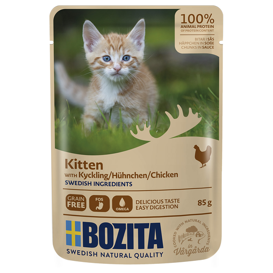 Bozita Bitar i sås Kitten 12 x 85 g - Kyckling