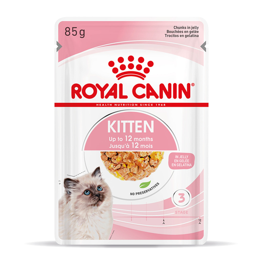36 + 12 på köpet! 48 x 85 g Royal Canin våtfoder katt - Kitten i gelé