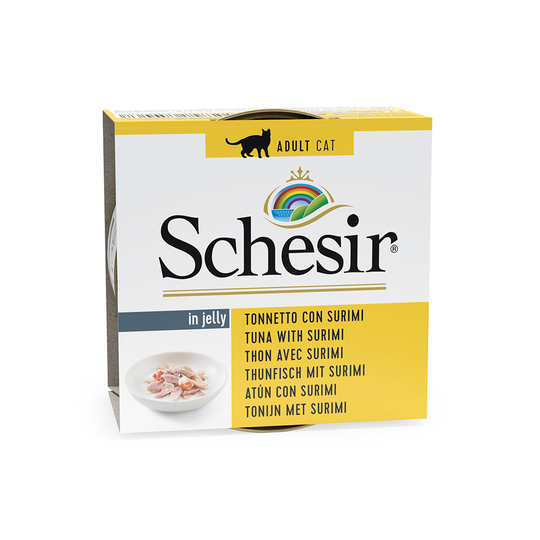 Ekonomipack: Schesir i gelé 24 x 85 g - Tonfisk & surimi