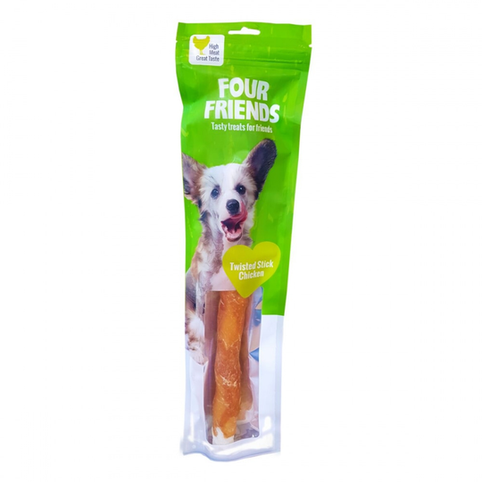 FourFriends Dog Twisted Stick Chicken 40 cm