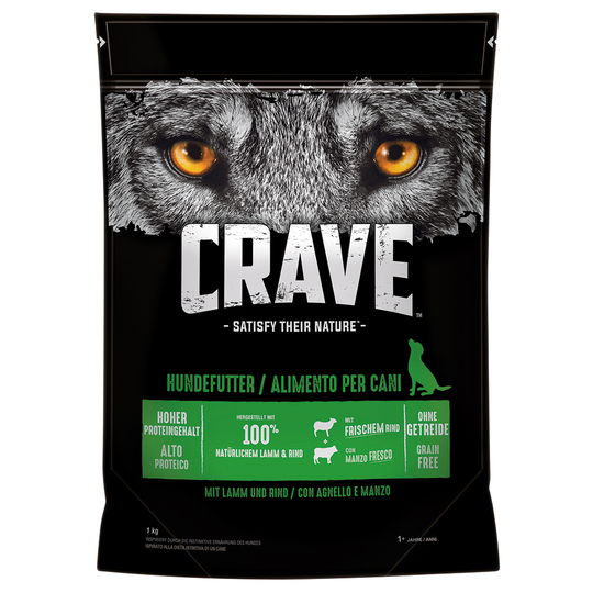 25 % rabatt! Crave Adult torrfoder för hund - Lamb & Beef (1 kg)
