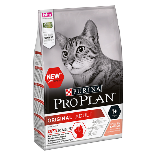 9 + 1 kg på köpet! 10 kg Pro Plan torrfoder för katt - Adult Salmon
