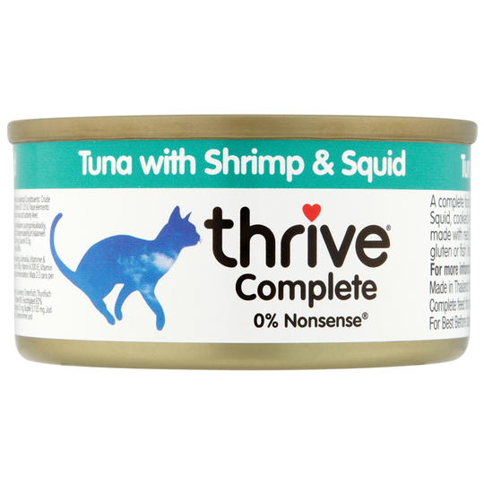 Thrive Complete 6 x 75 g - Tonfisk med räkor & bläckfisk