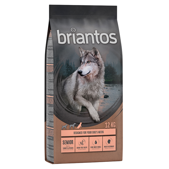 12/14 kg Briantos torrfoder till specialpris! - Grain Free Senior Kalkon & potatis 12 kg