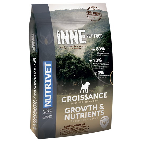 Ekonomipack: 2 x 12 kg Nutrivet Inne Dog hundfoder - Dog Growth