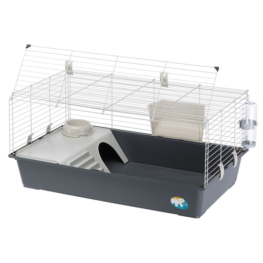 Ferplast Rabbit 100 smådjursbur - Grå: ca L 95 x B 57 x H 46 cm