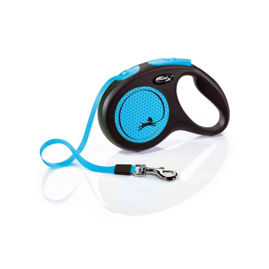Flexi New Neon Medium 5 m band/25 kg (Blå)