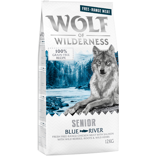 Wolf of Wilderness Senior Blue River - Free Range Chicken & Salmon - Ekonomipack: 2 x 12 kg