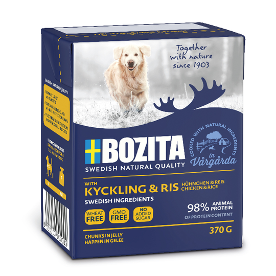 6 x 370 g Bozita bitar i gelé till sparpris! - Kyckling & ris