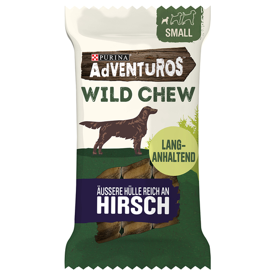 2 + 2 på köpet! 4 x AdVENTuROS hundgodis - 4 x 150 g Wild Chew små hundar