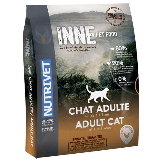 Ekonomipack: 2 x 6 kg Nutrivet Inne Cat - Adult Chicken