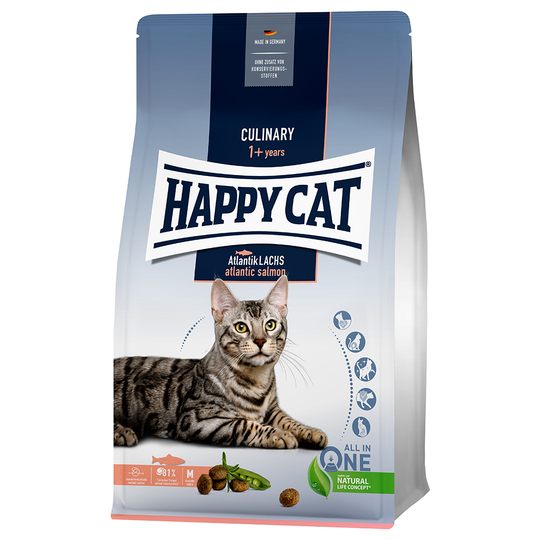 1,3 kg Happy Cat torrfoder till sparpris! - Culinary Adult Atlantic Salmon