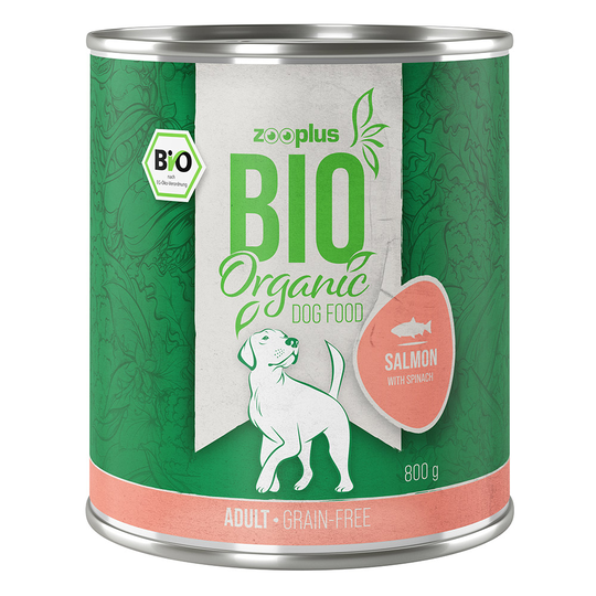 zooplus Bio Adult Lax med spenat - 6 x 800 g