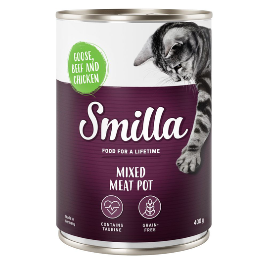 Sparpris! Smilla Pot 6 x 400 g - Mixed Meat Pot Gås, nötkött & kyckling