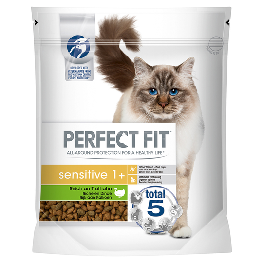 Ekonomipack: Perfect Fit 5 x 1,4 kg - Sensitive 1+ Kalkon