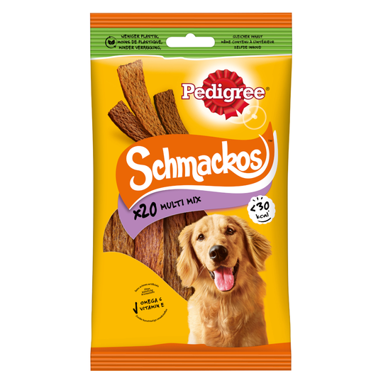 Pedigree Schmackos 3 sorter 144 g (20 st)