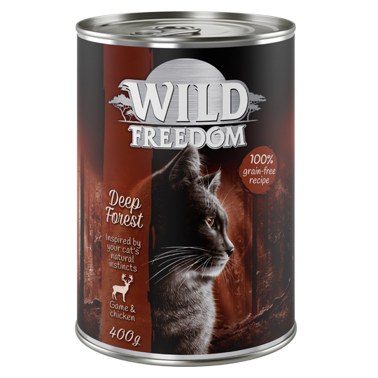 Ekonomipack: Wild Freedom Adult 24 x 400 g - Deep Forest - Venison & Chicken